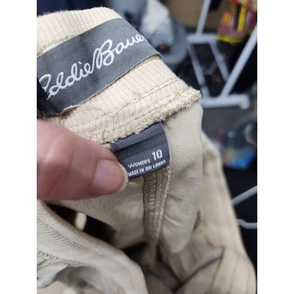 Eddie Bauer Womens Beige Casual Shorts Size 10 With Drawstring Waist Pockets & E - Picture 6 of 8